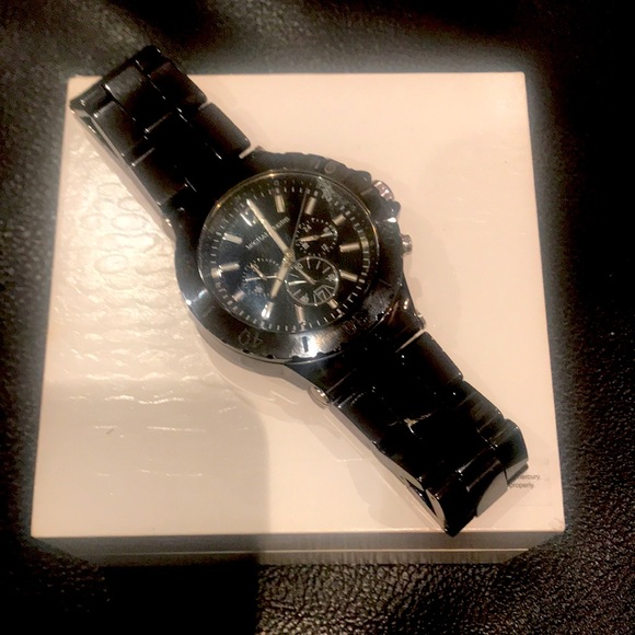 Michael Kors Mens Black Ceramic Case & Bracellet Watch - Picture 2 of 2